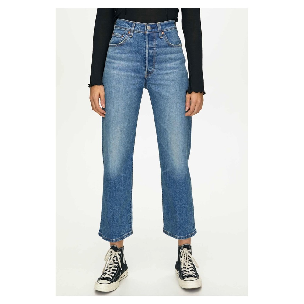 🏷️ SOLD • LEVI’S • Ribcage Straight Ankle Jean in Jive Swing • 26 - Picture 1 of 12